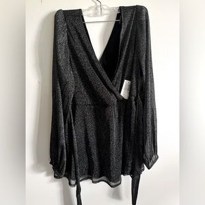 NWT torrid size 1 knit glitter peplum top